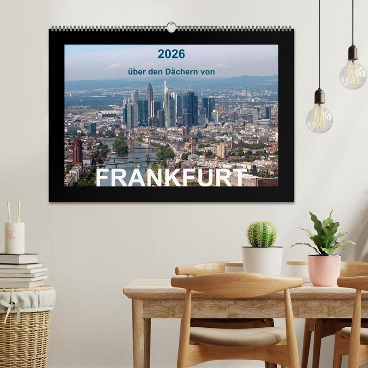 Produktbild: &uuml;ber den D&auml;chern von FRANKFURT (Wandkalender 2026 DIN A2 quer), CALVENDO Monatskalender