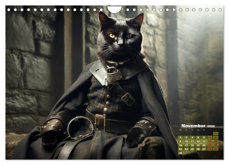 Produktbild: Schottische Katzenhelden (Wandkalender 2026 DIN A4 quer), CALVENDO Monatskalender
