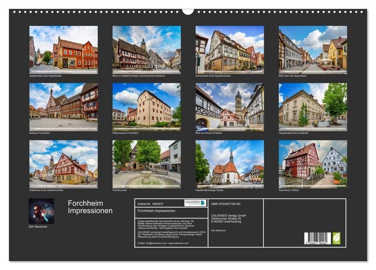 Produktbild: Forchheim Impressionen (Wandkalender 2026 DIN A2 quer), CALVENDO Monatskalender