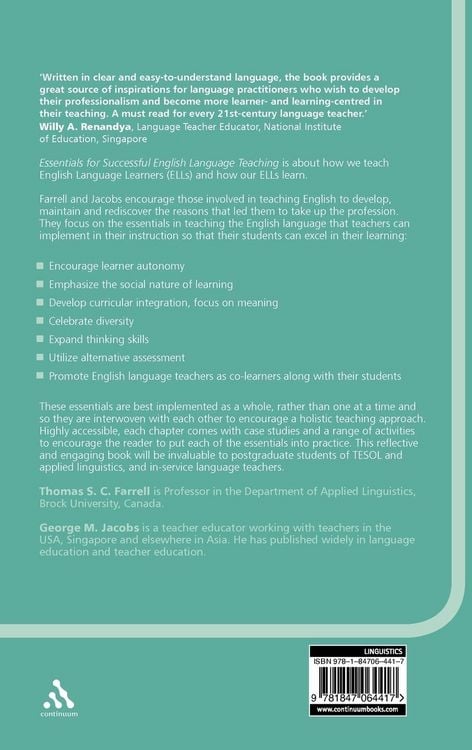 Produktbild: Essentials for Successful English Language Teaching