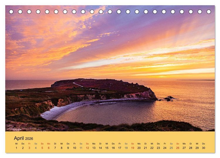 Produktbild: Sonnenunterg&auml;nge an der Atlantikk&uuml;ste (Tischkalender 2026 DIN A5 quer), CALVENDO Monatskalender