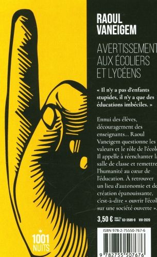 Produktbild: Avertissement aux &eacute;coliers et lyc&eacute;ens