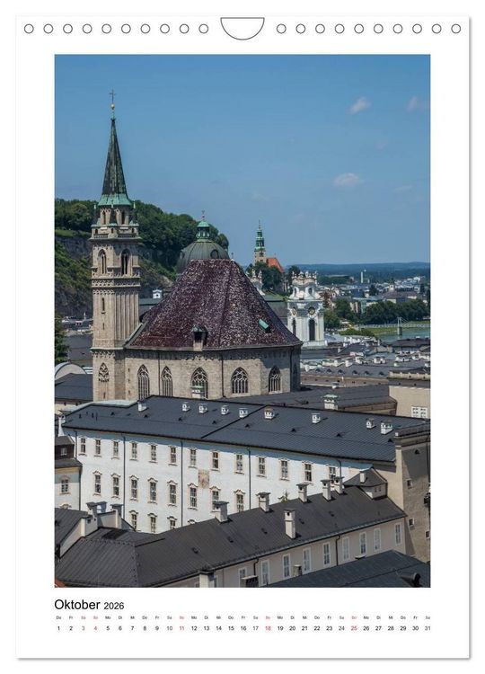Produktbild: Wundersch&ouml;nes SALZBURG (Wandkalender 2026 DIN A4 hoch), CALVENDO Monatskalender