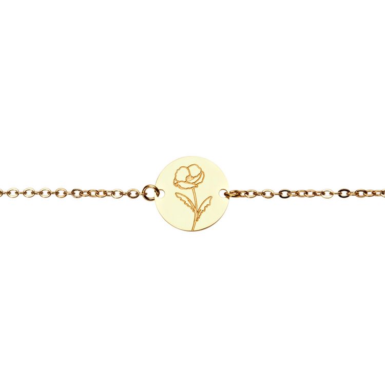 Produktbild: Armband - "Your Flower" vergoldet - Mohnblume