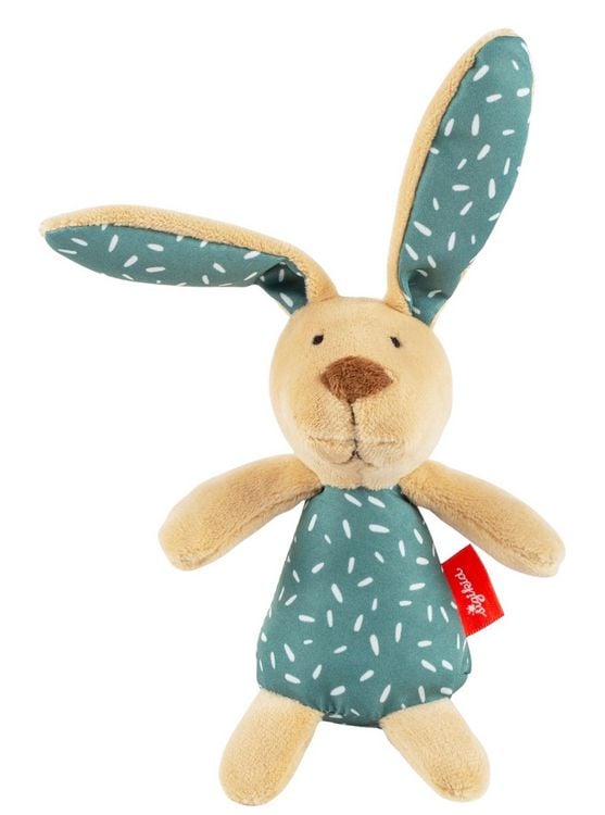 Produktbild: Sigikid 43542 - Greifling Rassel Hase, braun/gr&uuml;n, Pl&uuml;sch, 23 cm