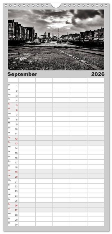 Produktbild: Familienplaner 2026 - Ein Blick auf Husum mit 5 Spalten (Wandkalender, 21 x 45 cm) CALVENDO