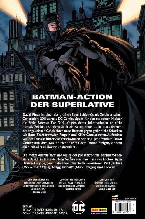 Produktbild: Batman - The Dark Knight von David Finch (Deluxe Edition)