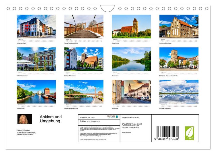 Produktbild: Anklam und Umgebung (Wandkalender 2026 DIN A4 quer), CALVENDO Monatskalender