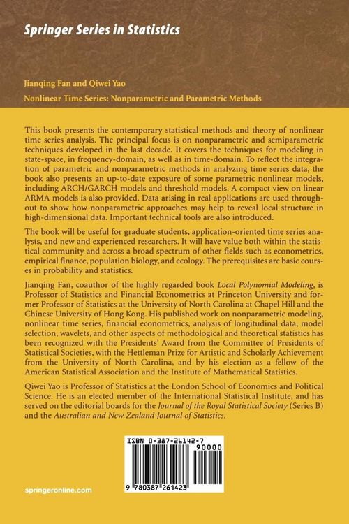 Produktbild: Nonlinear Time Series