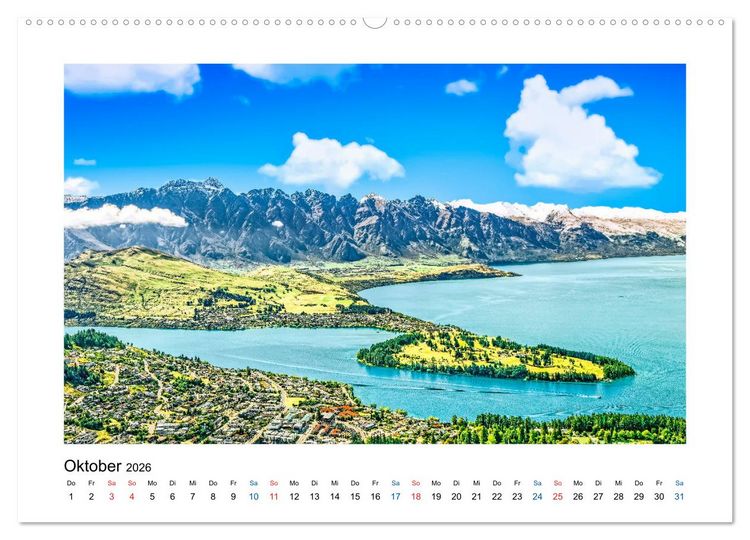 Produktbild: Neuseeland - Von Auckland nach Queenstown (Wandkalender 2026 DIN A2 quer), CALVENDO Monatskalender
