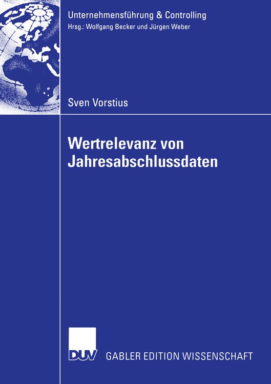 Bild vom Artikel Wertrelevanz von Jahresabschlussdaten vom Autor Sven Vorstius