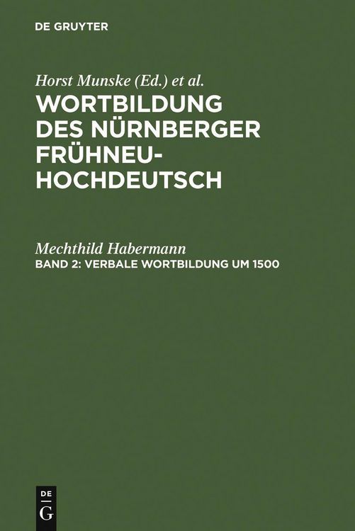 Produktbild: Verbale Wortbildung um 1500