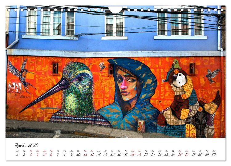 Produktbild: Die Farben von Valpara&iacute;so (Wandkalender 2026 DIN A4 quer), CALVENDO Monatskalender