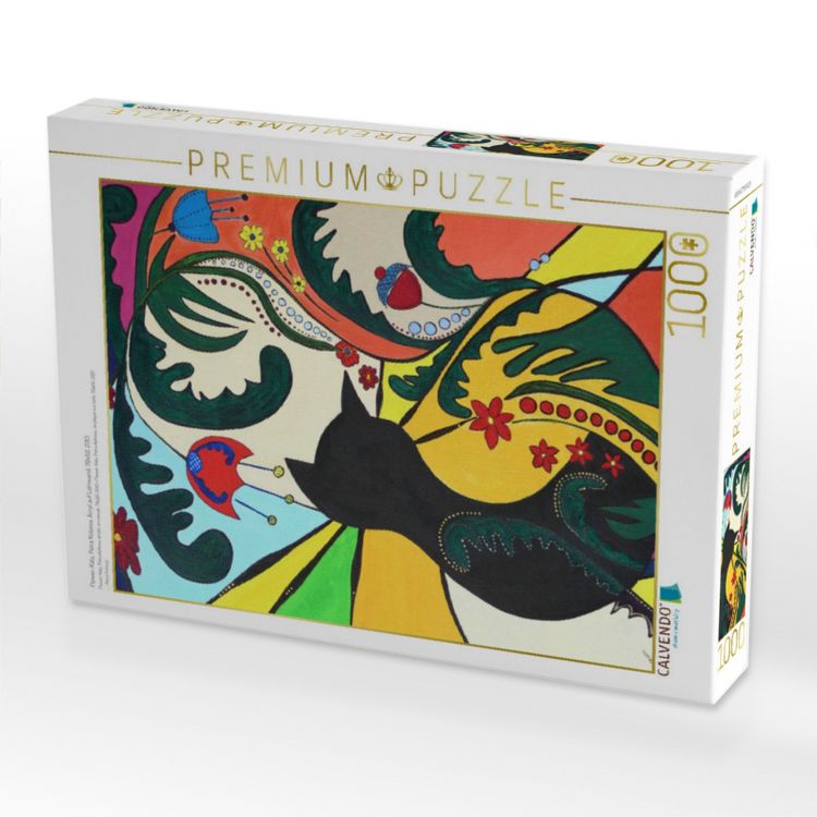 Produktbild: CALVENDO Puzzle Flower-K&auml;tz, Petra Kolossa, Acryl auf Leinwand, 70x50, 2013 | 1000 Teile Lege-Gr&ouml;&szlig;e 64x48cm Foto-Puzzle f&uuml;r gl&uuml;ckliche Stunden