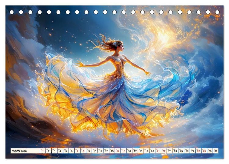 Produktbild: &Eacute;l&eacute;gance captivante (Calendrier de bureau 2026 DIN A5 vertical), CALVENDO calendrier mensuel