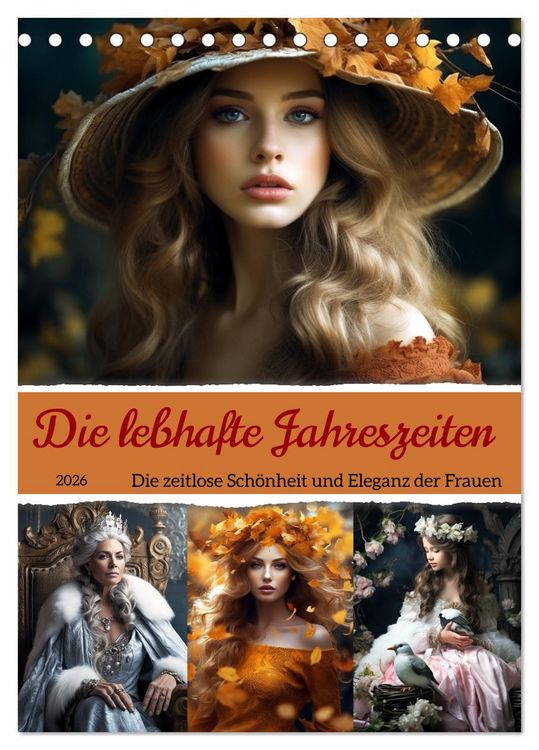 Produktbild: Die lebhafte Jahreszeiten! (Tischkalender 2026 DIN A5 hoch), CALVENDO Monatskalender