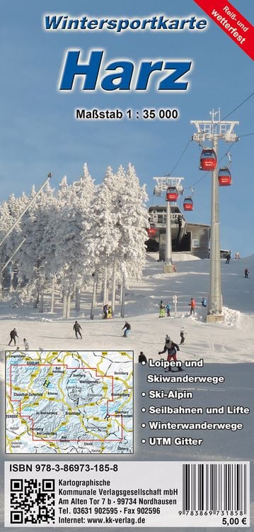 Produktbild: Wintersportkarte Harz
