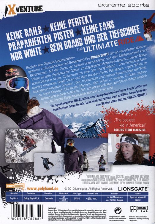 Produktbild: The Ultimate Ride: Shaun White - The world's greatest snowboarder