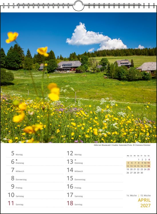 Produktbild: Zwei-Wochenplaner Schwarzwald 2027