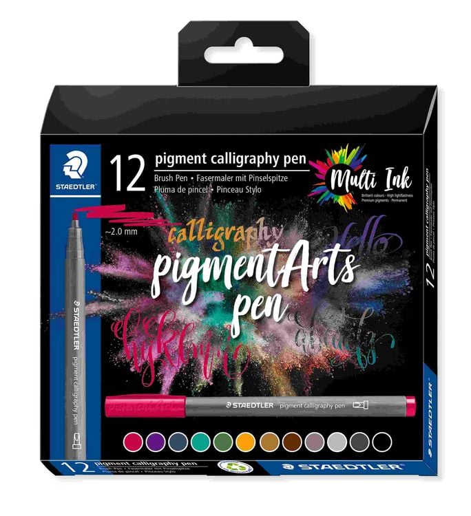 Produktbild: STAEDTLER Schreib- und Zeichbedarf pigment calligrafie Fasermaler Calligraphy, 12er Set