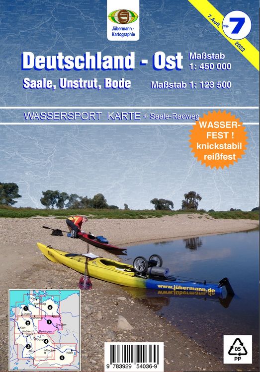 Produktbild: Wassersport-Wanderkarte / Deutschland Ost f&uuml;r Kanu- und Rudersport