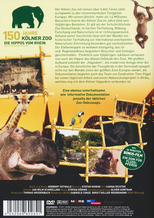 Produktbild: 150 Jahre K&ouml;lner Zoo - Die Hippos vom Rhein