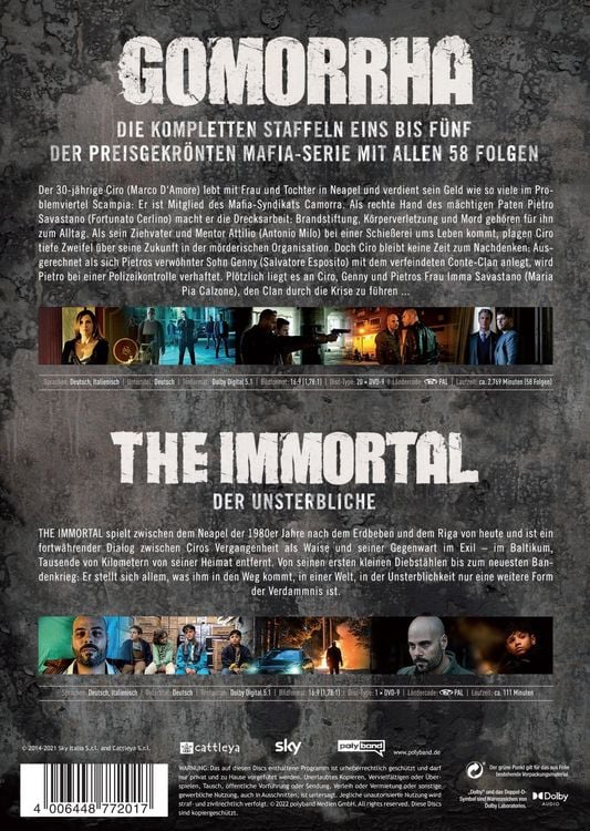 Produktbild: Gomorrha - Die komplette Serie: Staffel 1-5 & The Immortal LTD. [21 DVDs]