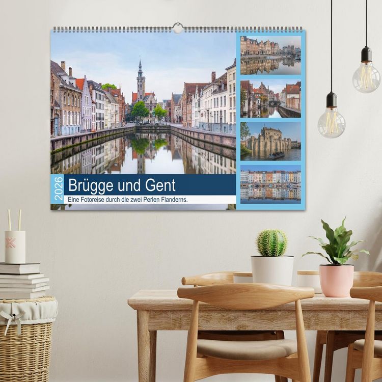 Produktbild: Br&uuml;gge und Gent, eine Fotoreise durch die zwei Perlen Flanderns. (Wandkalender 2026 DIN A2 quer), CALVENDO Monatskalender