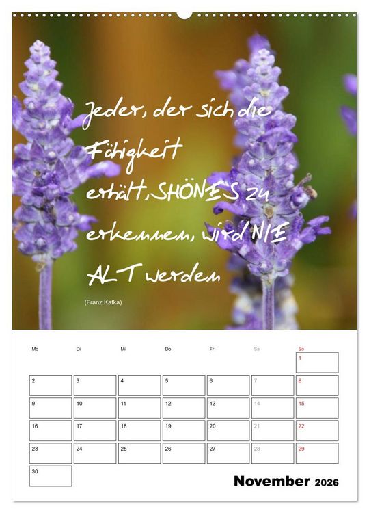 Produktbild: Spr&uuml;che und Weisheiten f&uuml;r&acute; s Jahr (Wandkalender 2026 DIN A2 hoch), CALVENDO Monatskalender