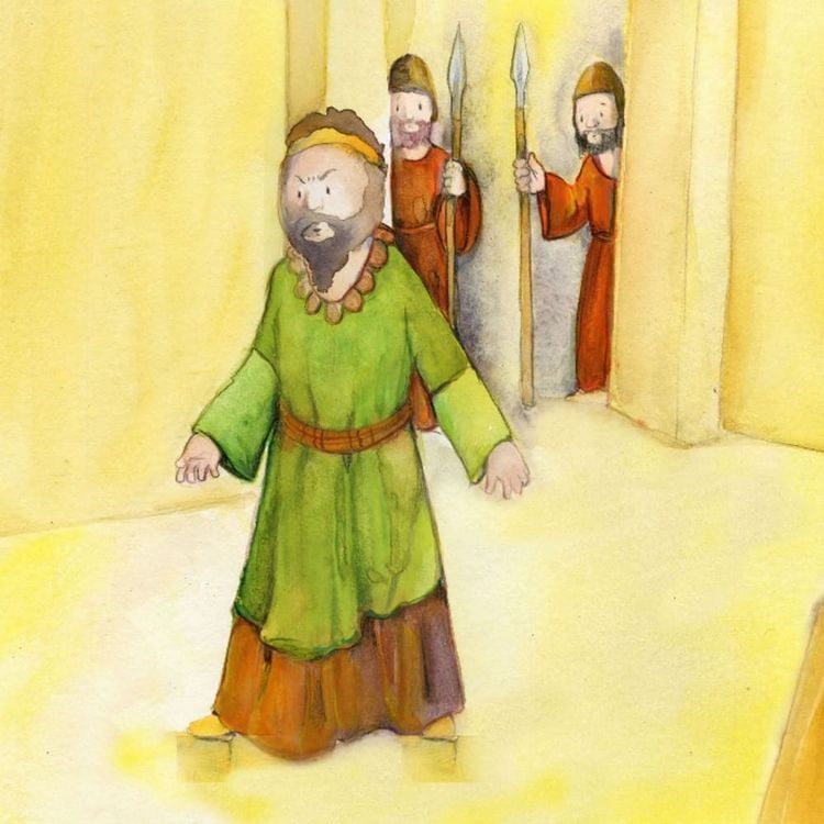 Produktbild: Josef, Maria und Jesus m&uuml;ssen fliehen. Mini-Bilderbuch.