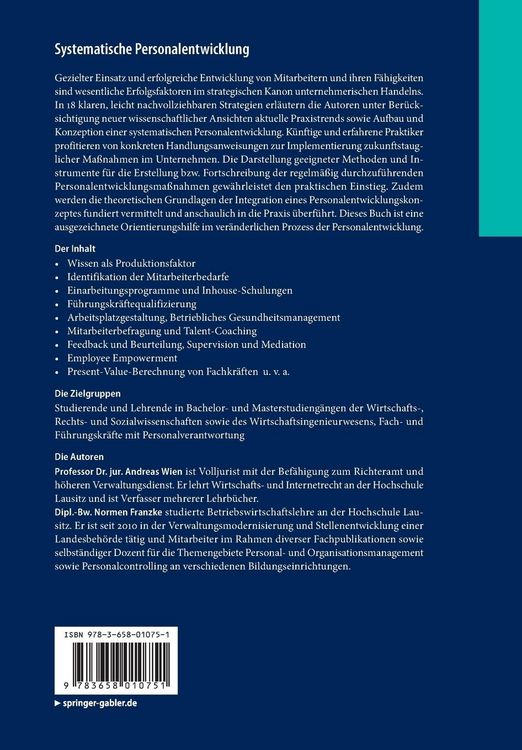 Produktbild: Systematische Personalentwicklung