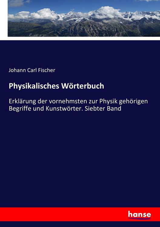 Produktbild: Physikalisches W&ouml;rterbuch