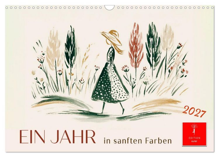 Produktbild: Ein Jahr in sanften Farben (Wandkalender 2027 DIN A3 quer), CALVENDO Monatskalender