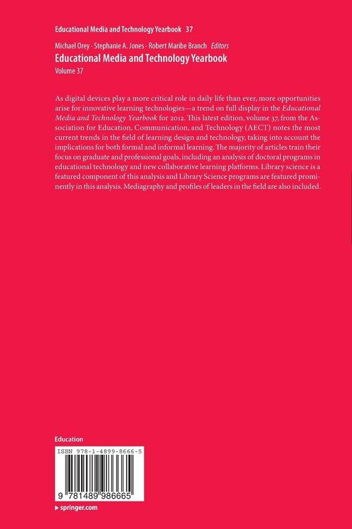 Produktbild: Educational Media and Technology Yearbook