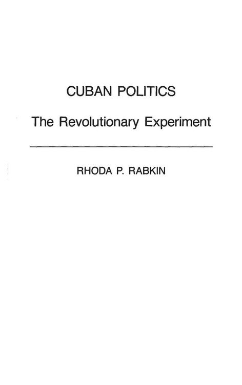 Produktbild: Cuban Politics