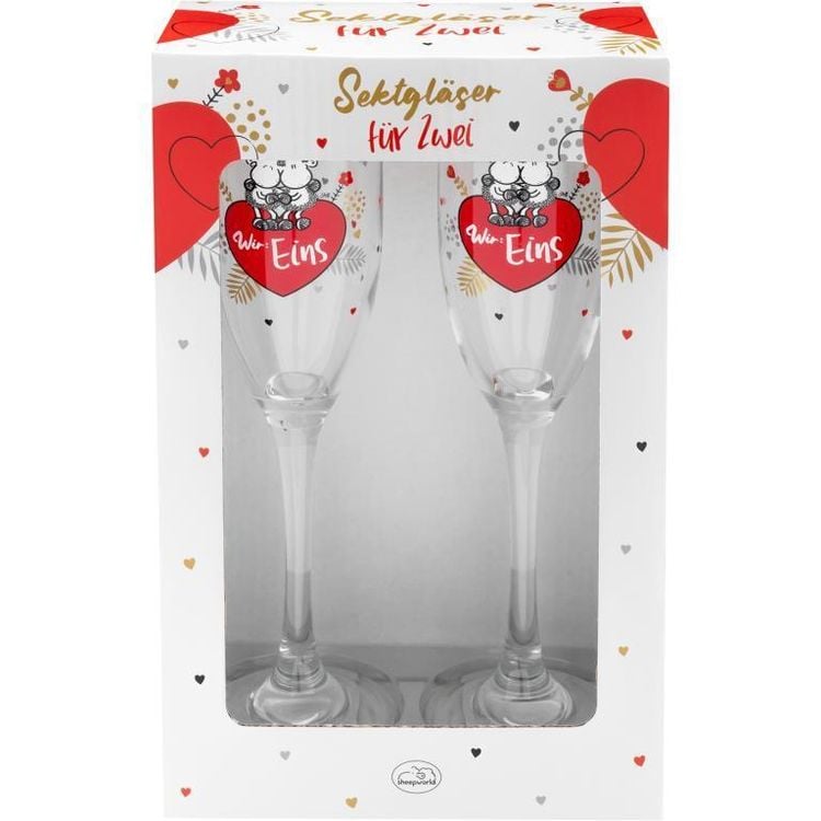Produktbild: Sektglas Set "Wir eins"