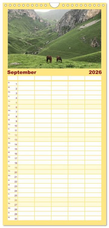 Produktbild: Familienplaner 2026 - Armenien - Ein wundersch&ouml;nes Naturerlebnis. mit 5 Spalten (Wandkalender, 21 x 45 cm) CALVENDO