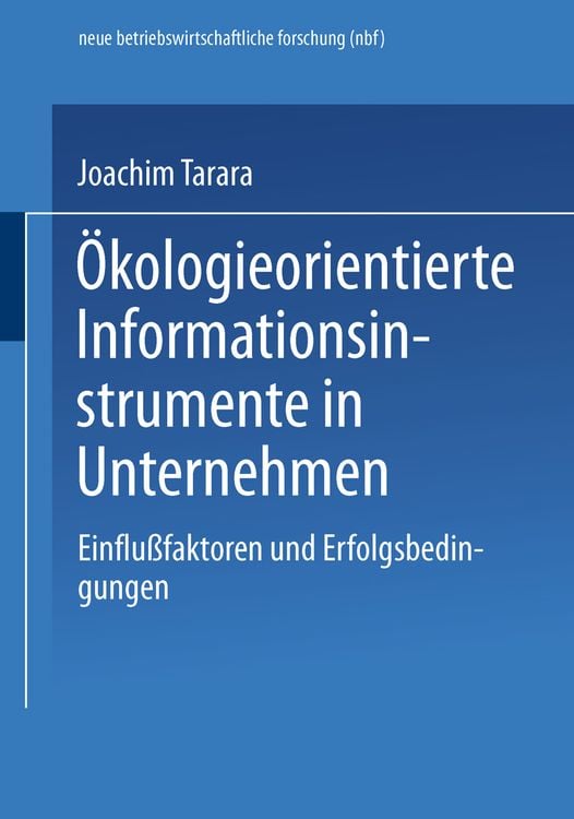 Produktbild: &Ouml;kologieorientierte Informationsinstrumente in Unternehmen