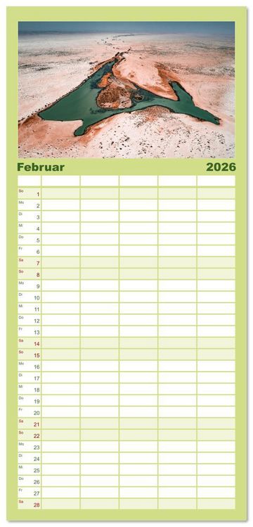 Produktbild: Familienplaner 2026 - OMAN - Orientperle mit 5 Spalten (Wandkalender, 21 x 45 cm) CALVENDO
