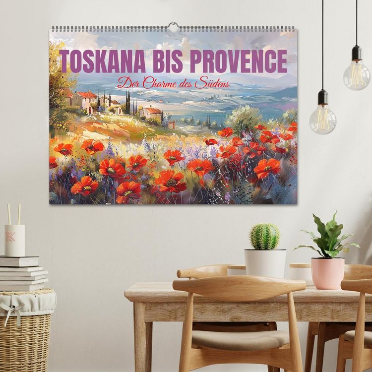 Produktbild: Toskana bis Provence (Wandkalender 2026 DIN A2 quer), CALVENDO Monatskalender