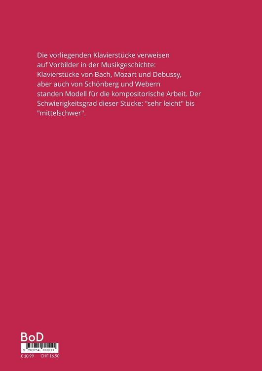 Produktbild: Kleine Klavierst&uuml;cke