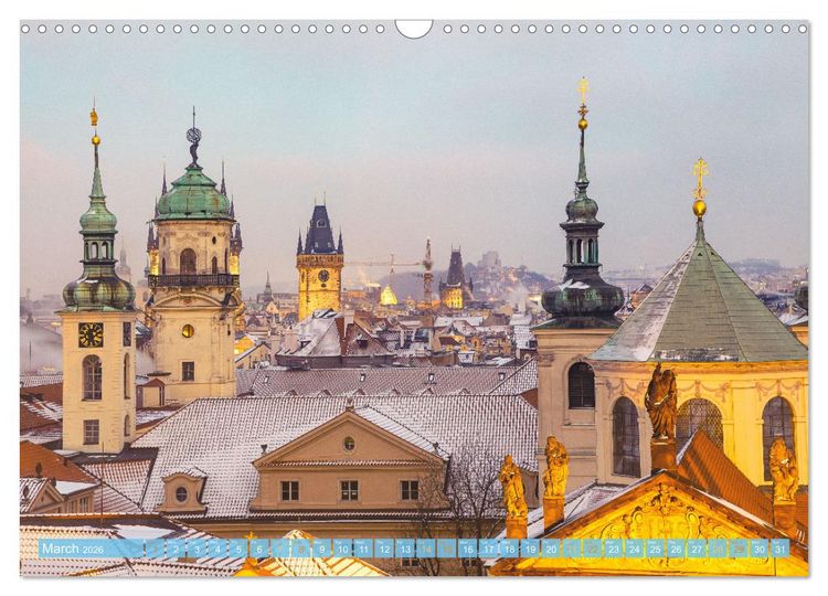 Produktbild: Winter in Prague (Wall Calendar 2026 DIN A3 landscape), CALVENDO 12 Month Wall Calendar
