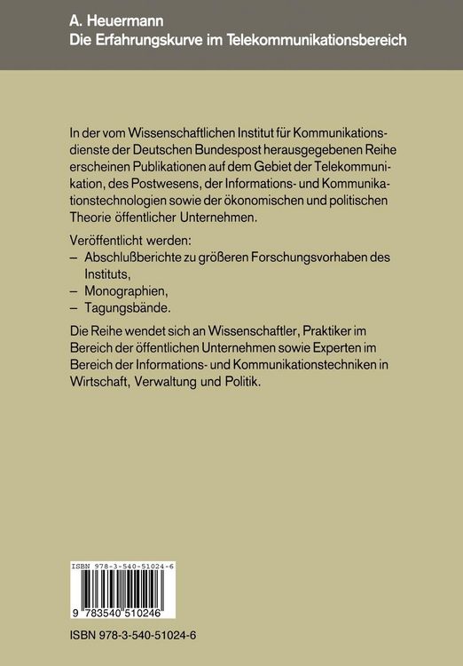 Produktbild: Die Erfahrungskurve im Telekommunikationsbereich
