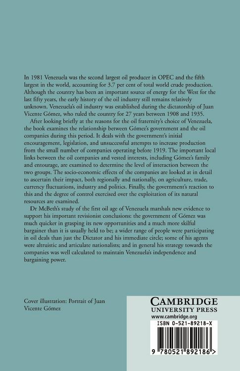 Produktbild: Juan Vicente Gomez and the Oil Companies in Venezuela, 1908 1935