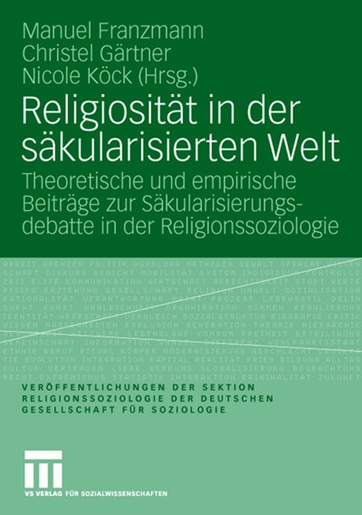 Produktbild: Religiosität in der säkularisierten Welt