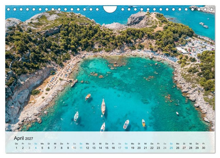 Produktbild: Rhodos - Die Highlights der Insel (Wandkalender 2027 DIN A4 quer), CALVENDO Monatskalender
