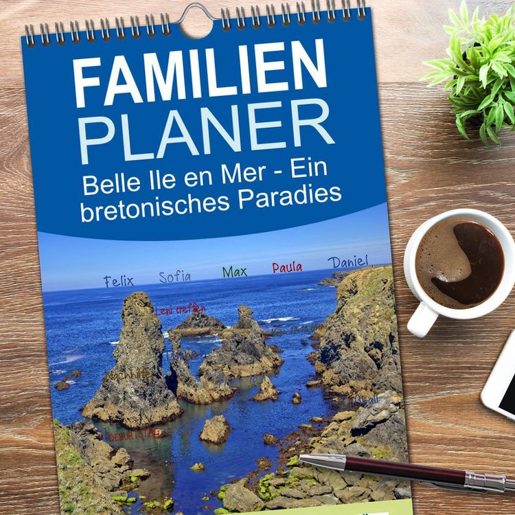 Produktbild: Familienplaner 2026 - Belle Ile en Mer - Ein bretonisches Paradies mit 5 Spalten (Wandkalender, 21 x 45 cm) CALVENDO
