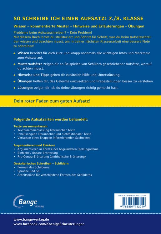 Argumentation 7 Klasse Gymnasium Musteraufsatz So schreibe ich einen Aufsatz! 7./8. Klasse. - 7. Klasse Schulbuch