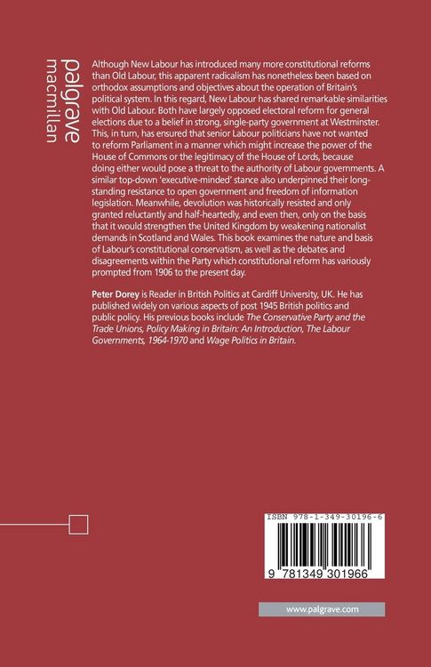 Produktbild: The Labour Party and Constitutional Reform