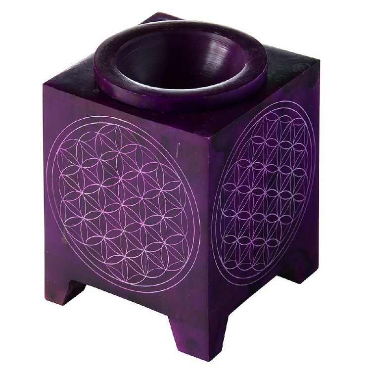 Produktbild: Aromalampe "Blume des Lebens" Speckstein lila
